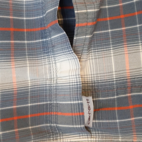 Carhartt Force Relaxed Fit Vented Short Sleeve Button Down Plaid Mens Si… - Picture 9 of 13